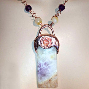 Purple Mexican Opal 18" Necklace